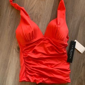New La Blanca tankini swimsuit top size 4